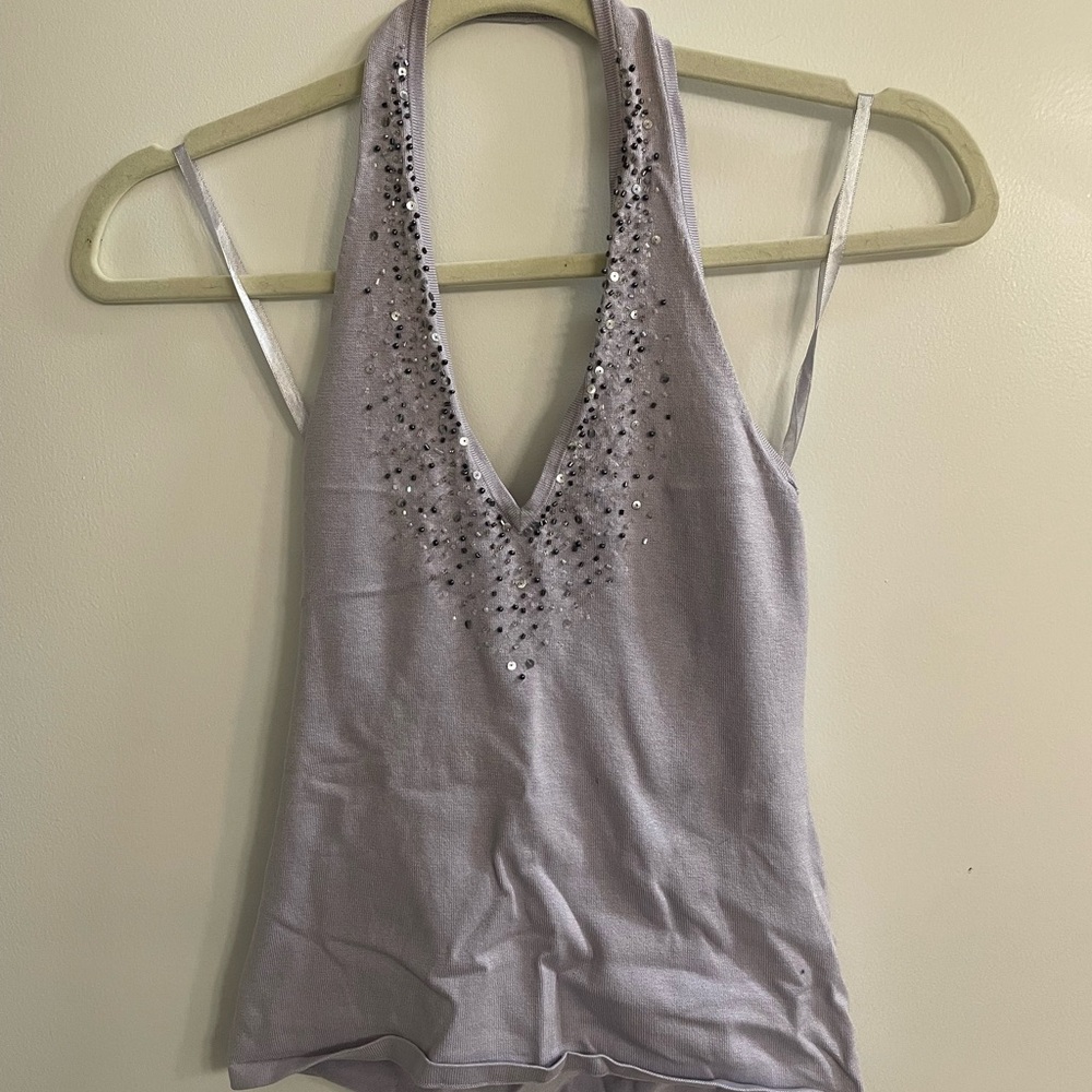 Casual and sparkly purple tank top